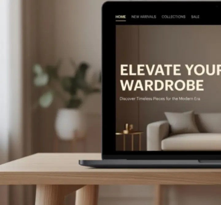 Editorialowa fotografia prezentująca luksusową modę w sklepie FashionShopp.