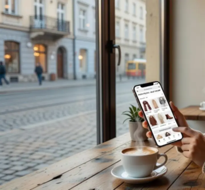 Zakupy modowe na smartfonie w polskim sklepie internetowym FashionShopp